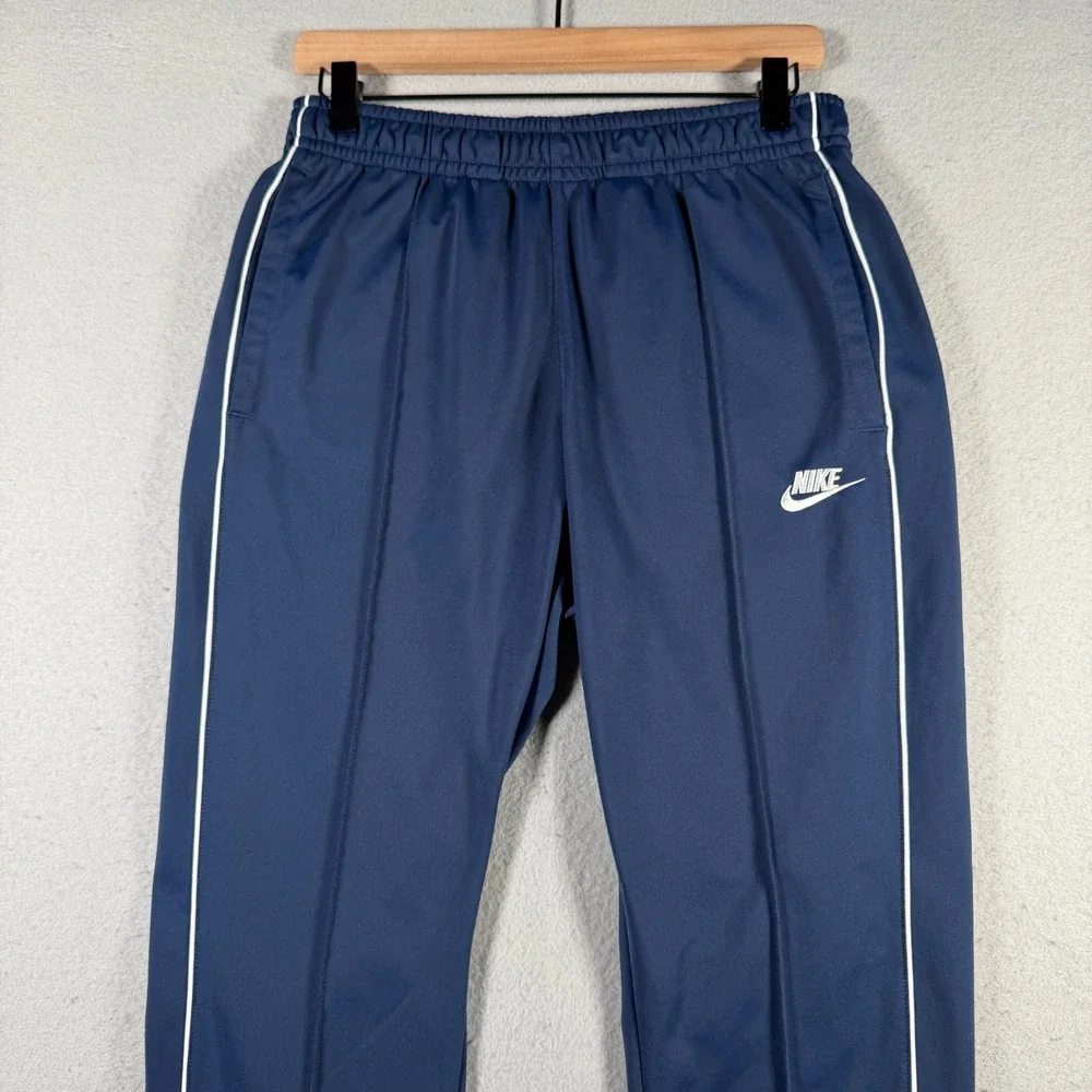 Nike Mens Sportswear Track Pants Navy Blue White Piping BV3014-410 Small